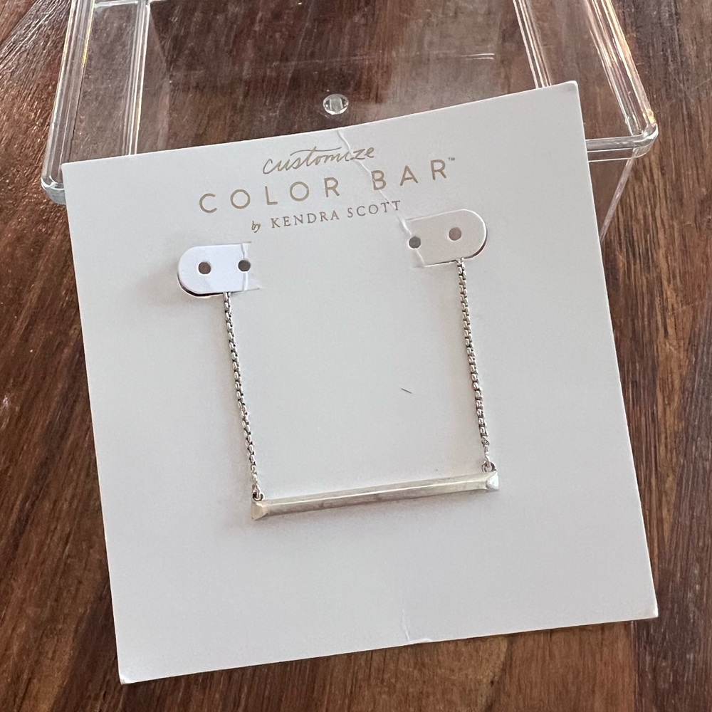 Kendra Scott Silver Bar Necklace